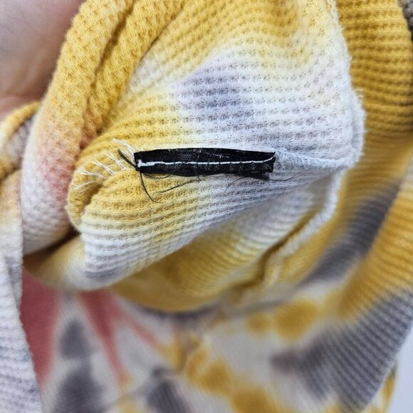 Anthro Pilcro Angie Mock Neck Waffle Top Tie Dye Women's Size XS Boho Hippie - Picture 7 of 9